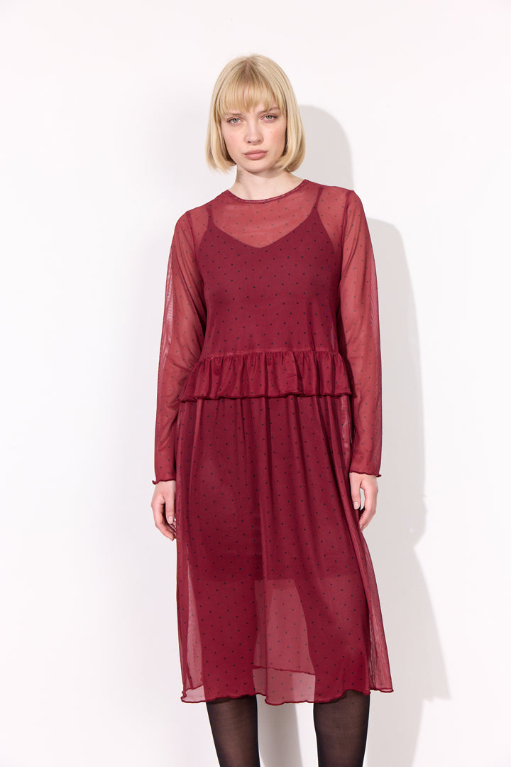 HUNKØN Tova Mesh Dress Dresses Zinfandel