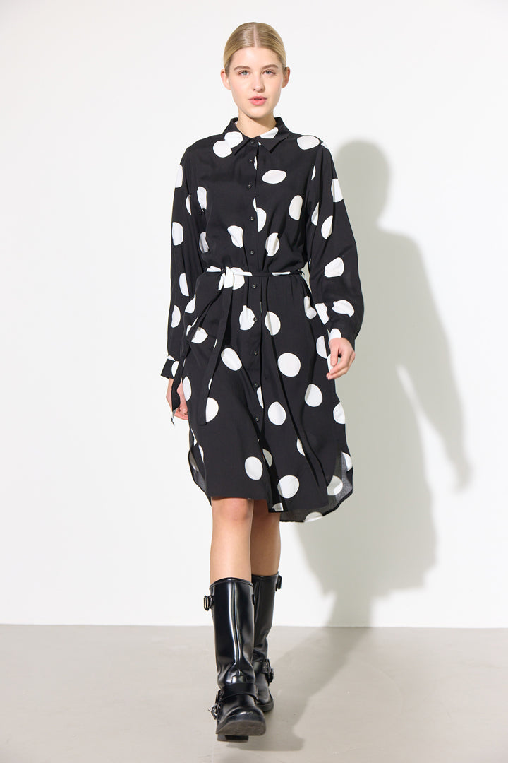 HUNKØN Vicky Shirtdress Dresses Big Dots