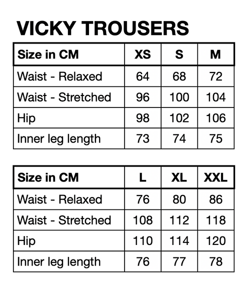 HUNKØN Vicky Trousers Trousers Black Striped