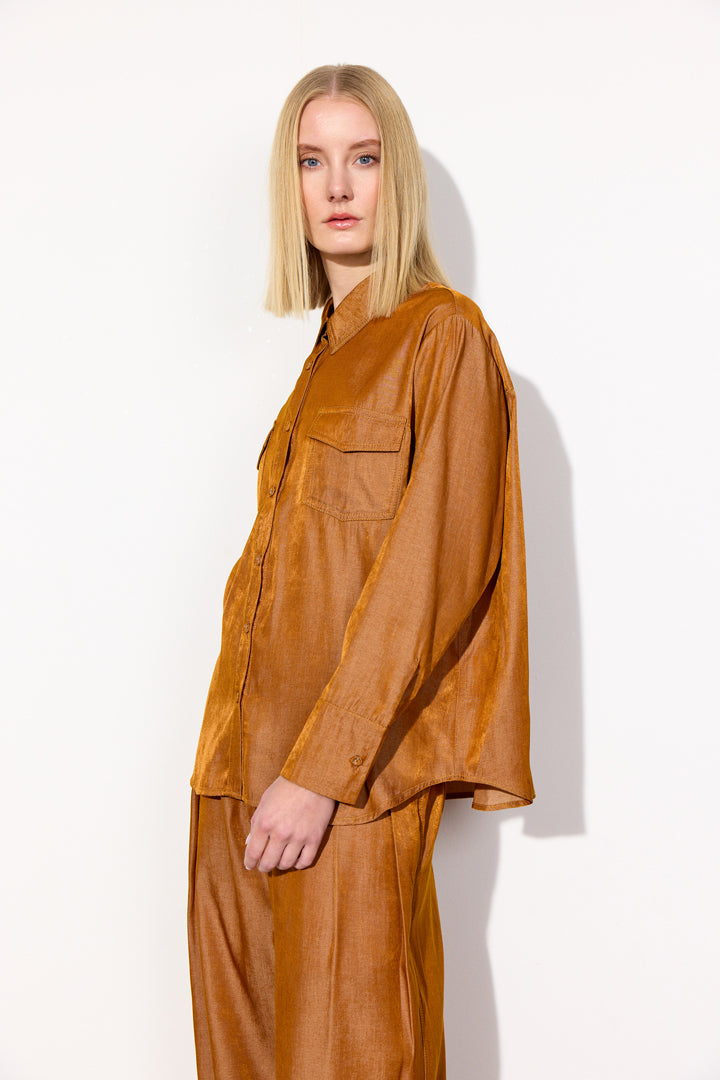 HUNKØN Andy Shirt Shirts Brown