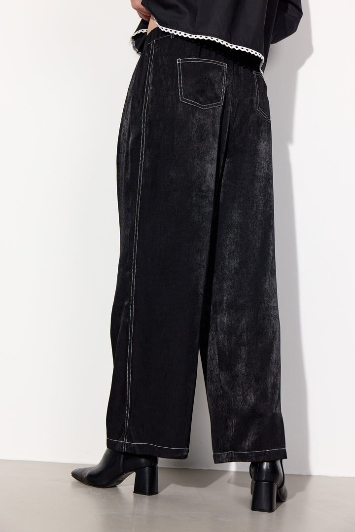 HUNKØN Andy Trousers Trousers Black