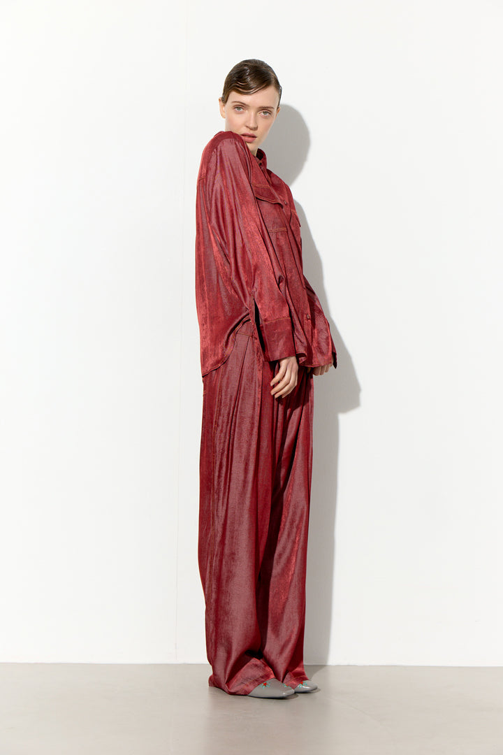 HUNKØN Andy Trousers Trousers Oxblood