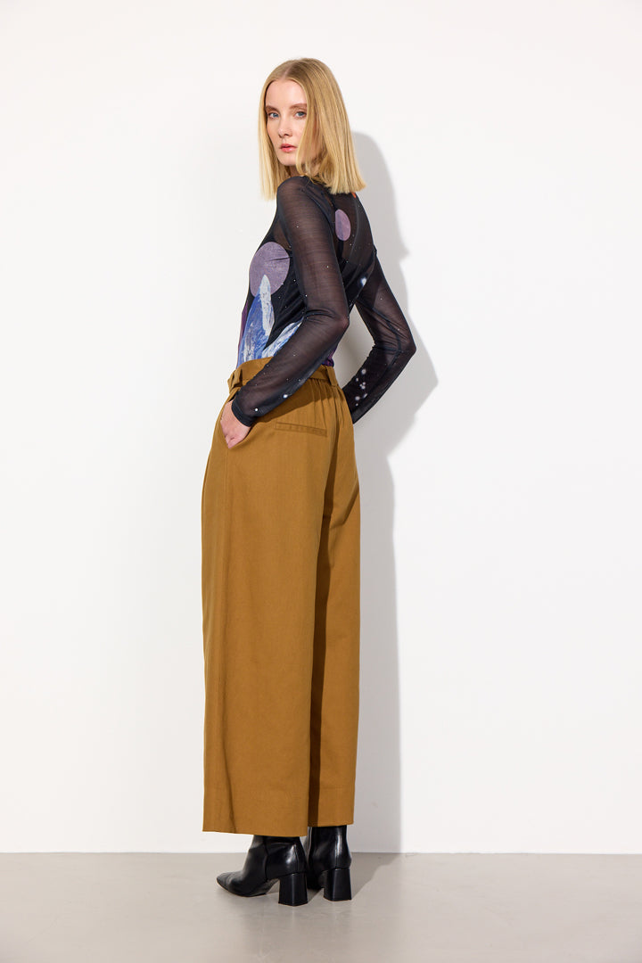 HUNKØN Annika Mesh Blouse Blouses Outer Space Art Print