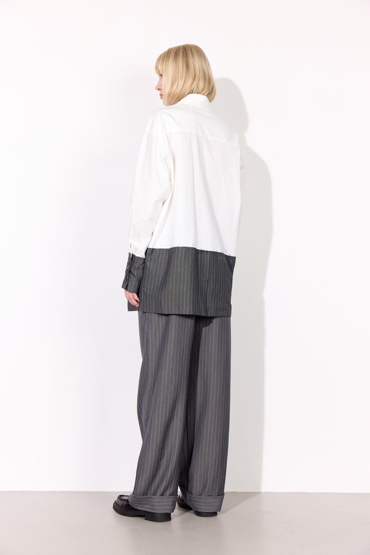 HUNKØN Billie Shirt Shirts White and Grey