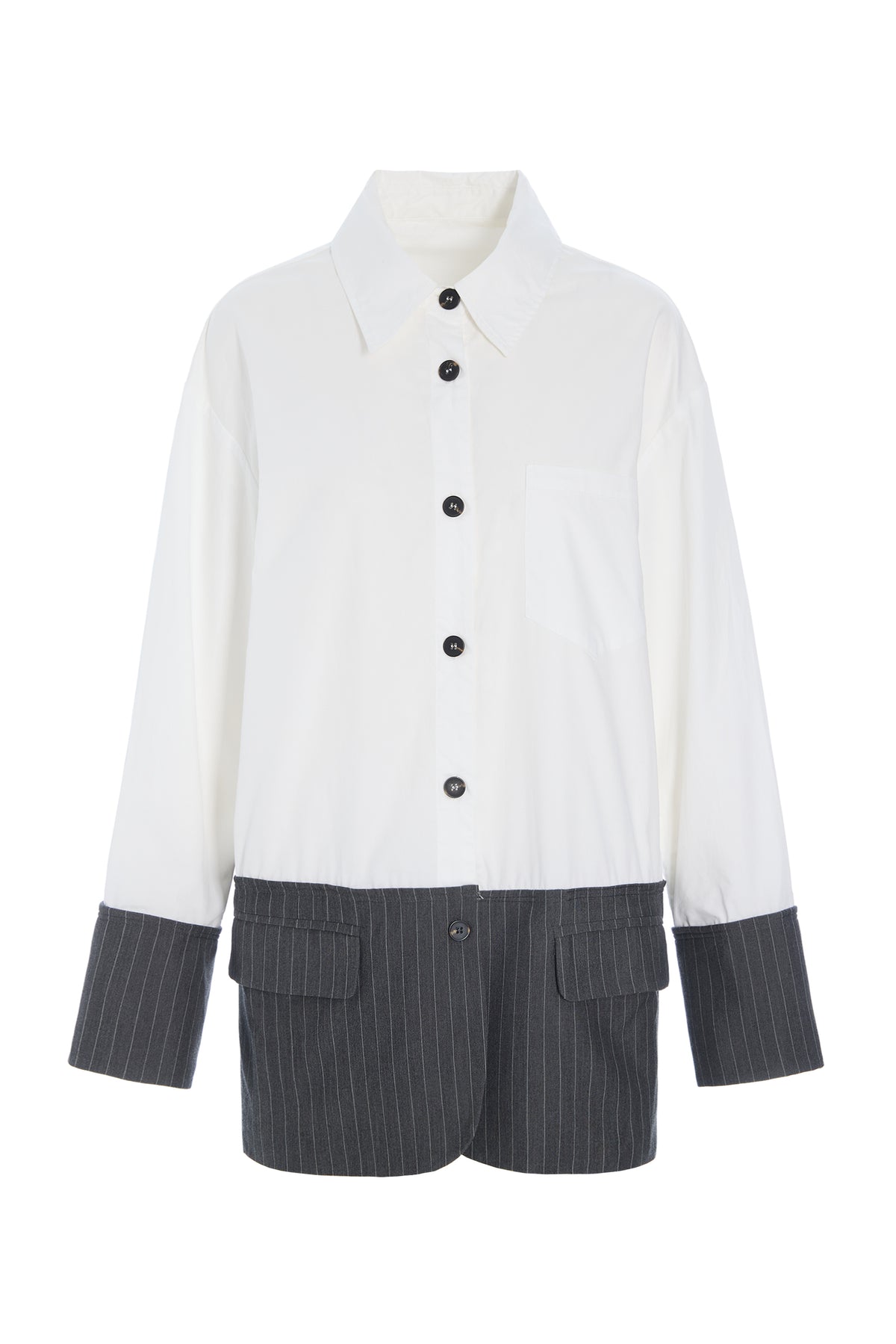 HUNKØN Billie Shirt Shirts White and Grey