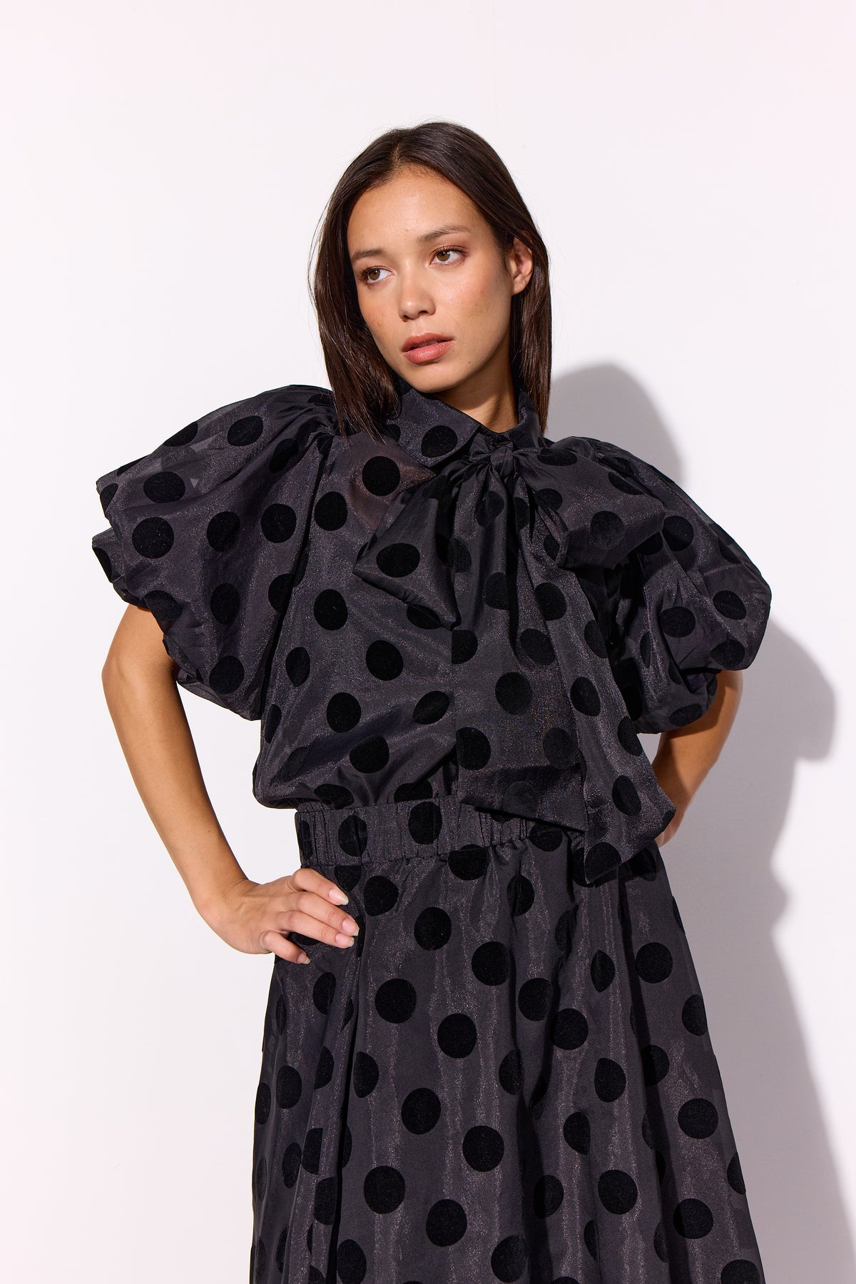 HUNKØN Bobby Shirt Shirts Black w/dots