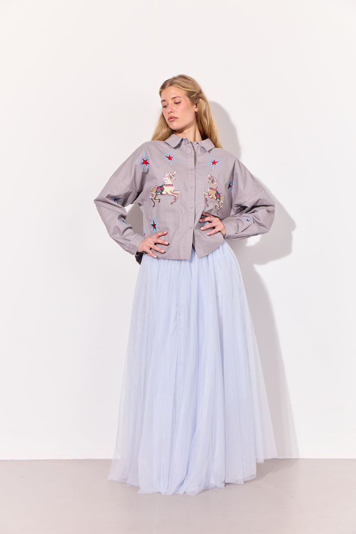 HUNKØN Bridget Skirt Skirts Soft Blue