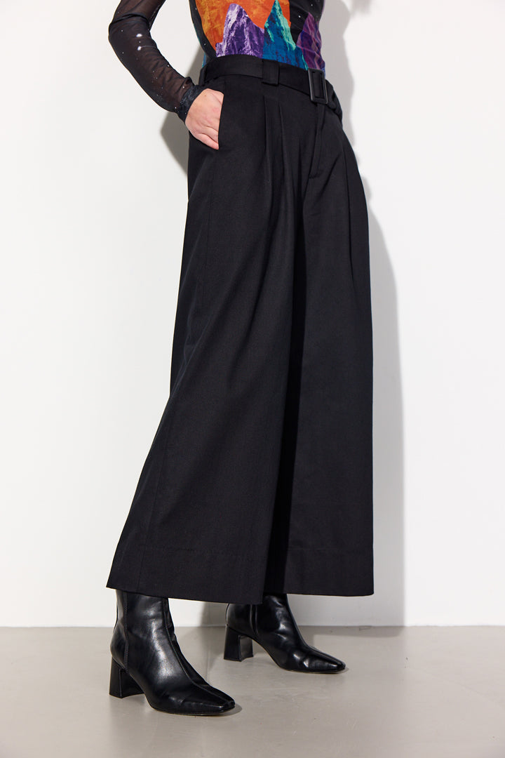 HUNKØN Camden Wide Trousers Trousers Black
