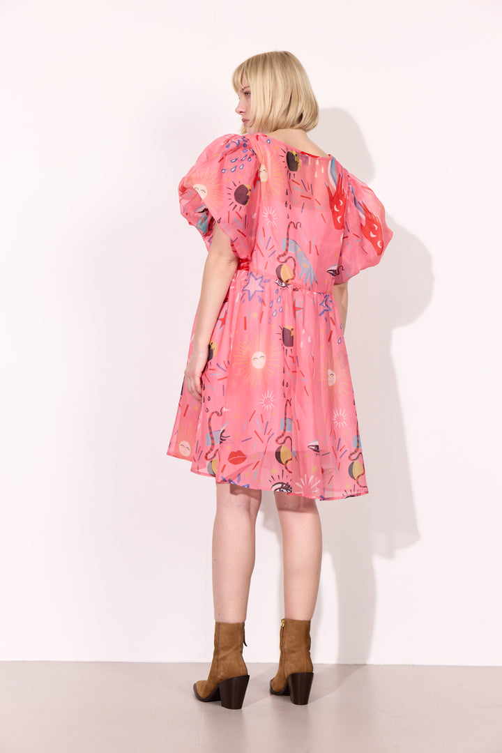 HUNKØN Carly Dress Dresses Graffiti Art Print