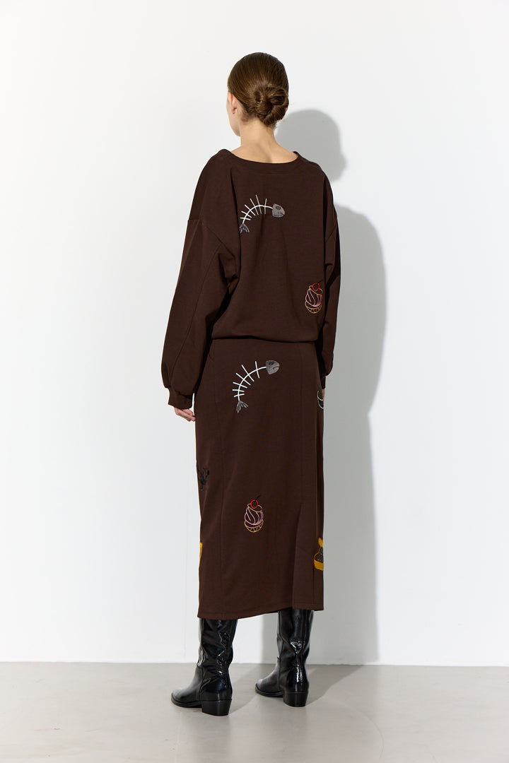 HUNKØN Chili Skirt Skirts Brown