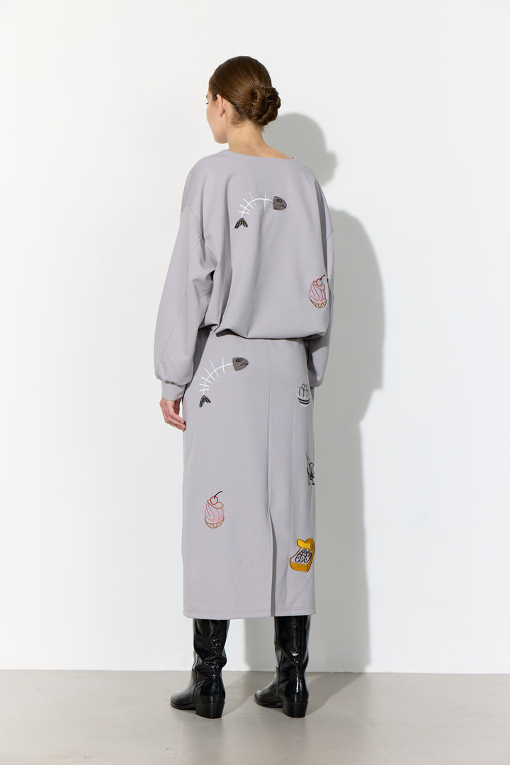 HUNKØN Chili Skirt Skirts Grey