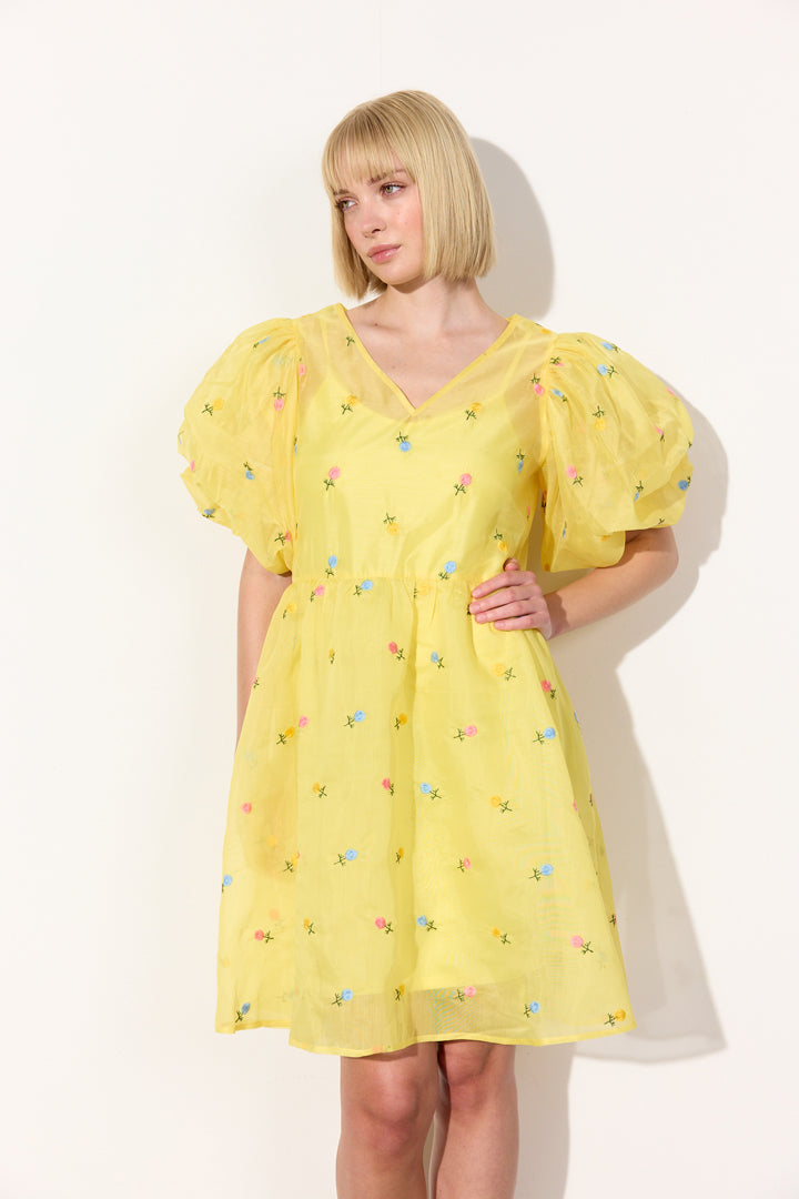 HUNKØN Conny Dress Dresses Yellow