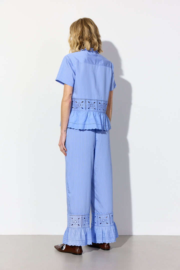 HUNKØN Cornelia Trousers Trousers Blue