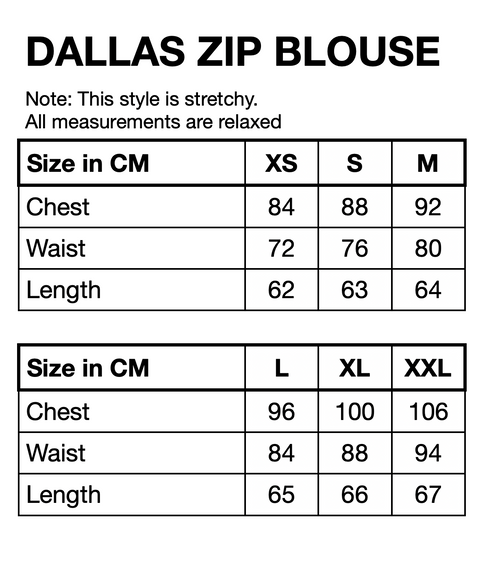 HUNKØN Dallas Zipper Blouse Blouses Red Harlequin