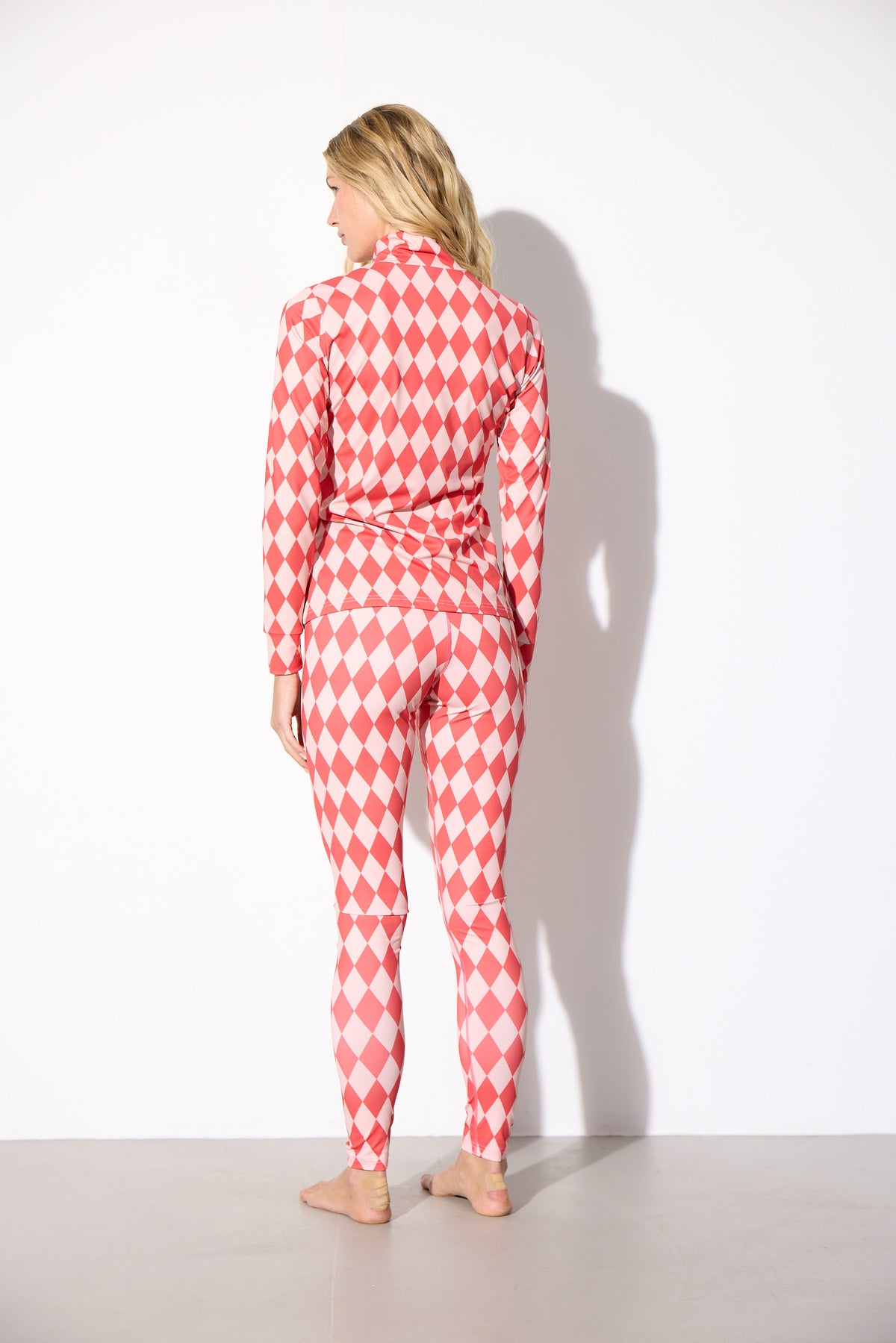 HUNKØN Dallas Zipper Blouse Blouses Red Harlequin
