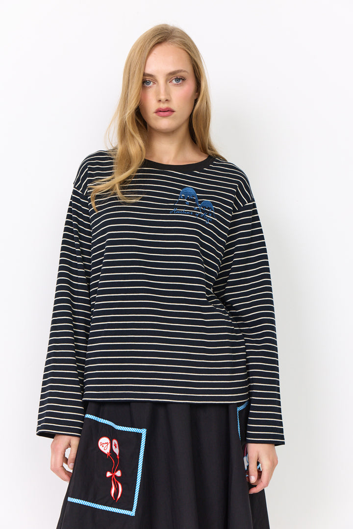 HUNKØN Davy Blouse Blouses Black