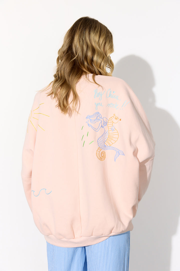 HUNKØN Eva Sweatshirt Sweatshirts Rose
