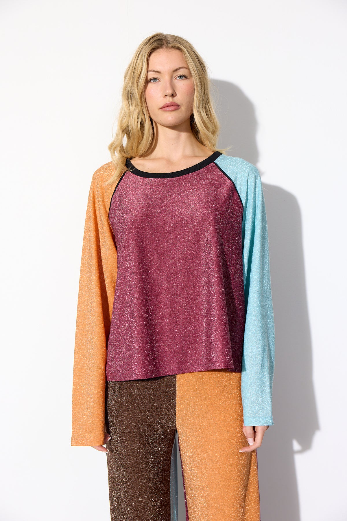 HUNKØN Fatima Blouse Blouses Mixed Glitter