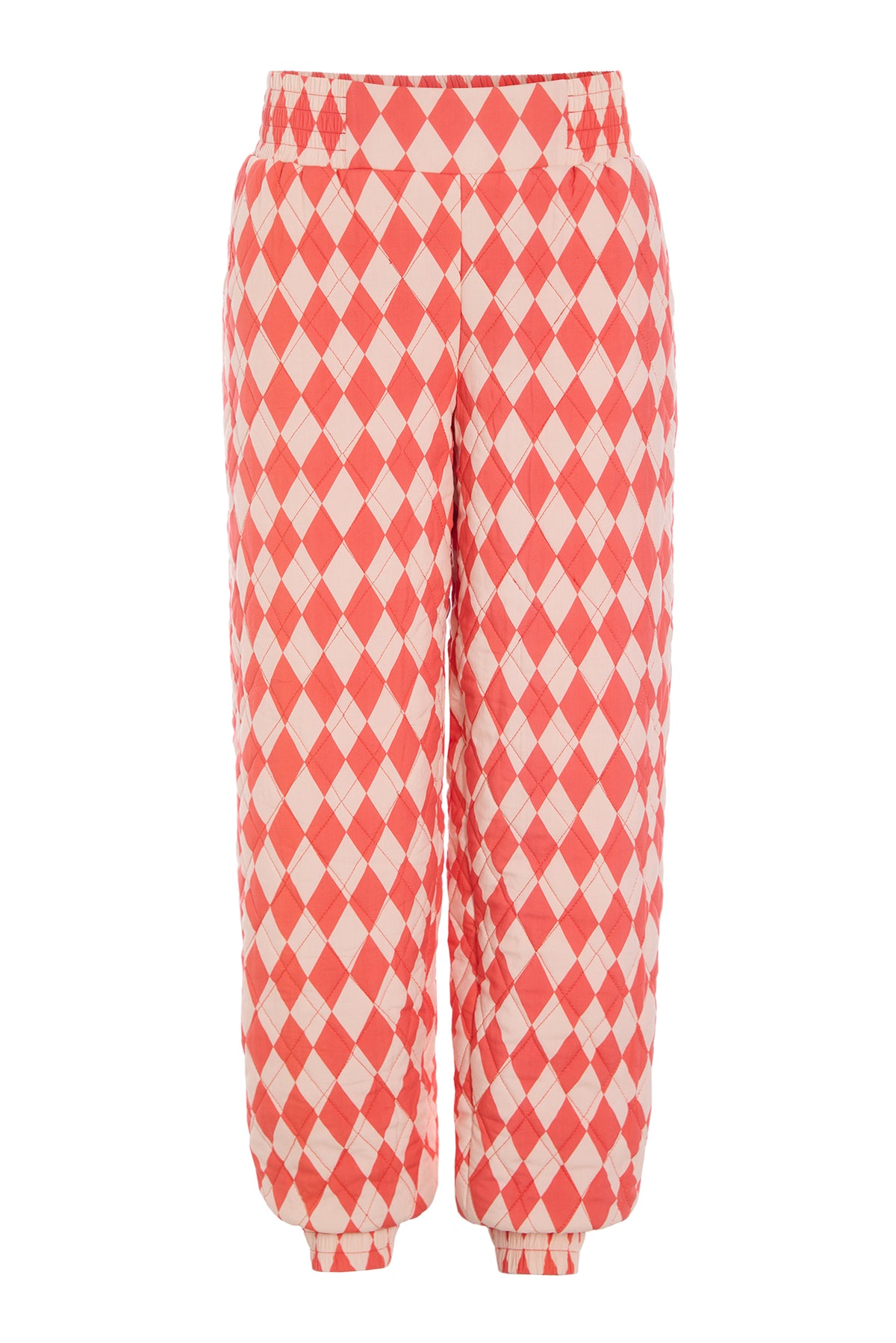 HUNKØN Harly Quilt Trousers Trousers Red Harlequin