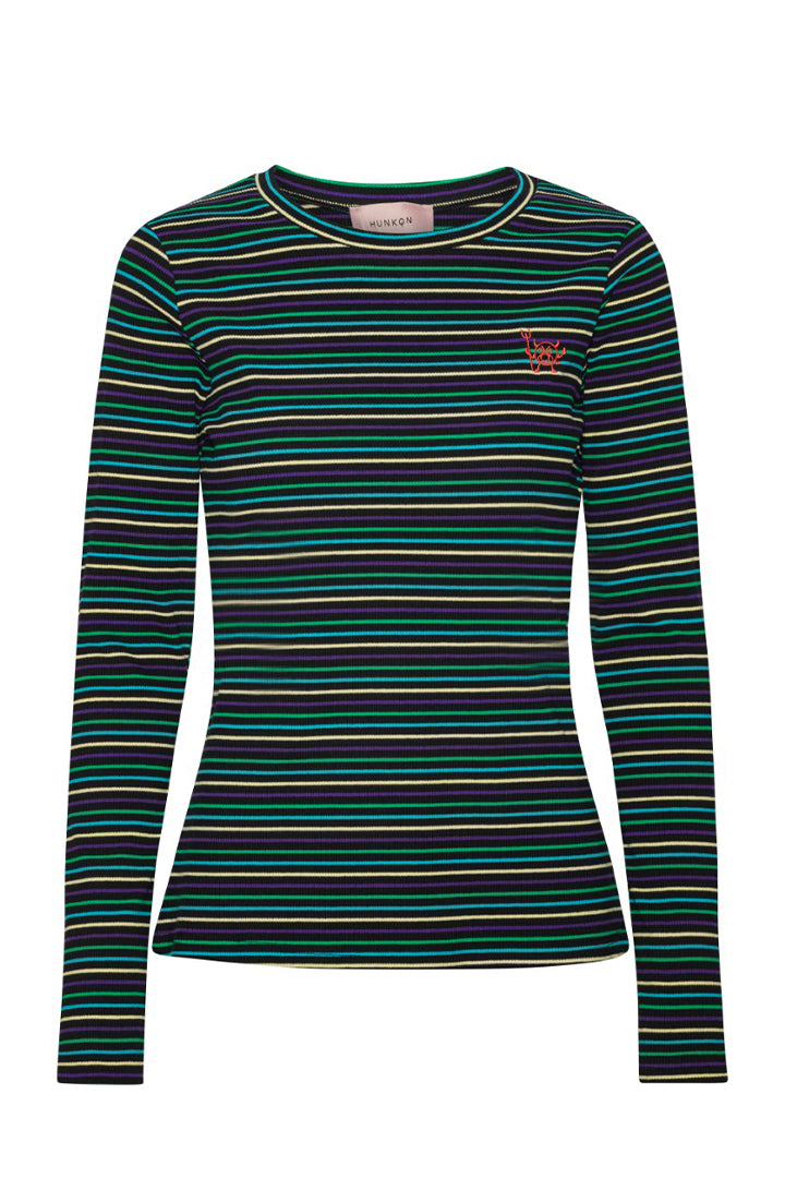HUNKØN Indie Blouse Blouses Black Striped