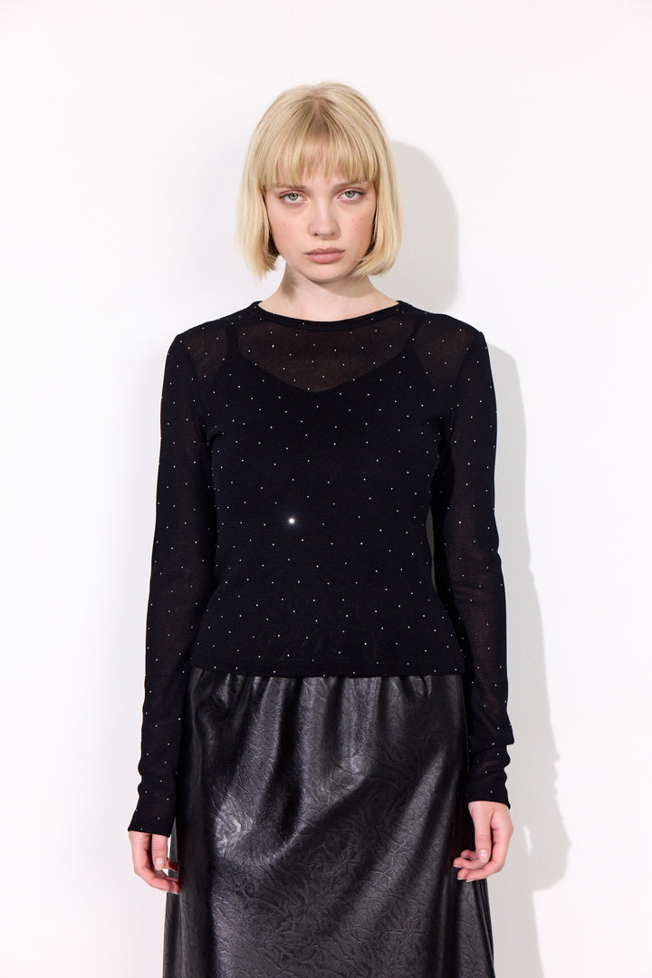 HUNKØN Inez Blouse Blouses Black