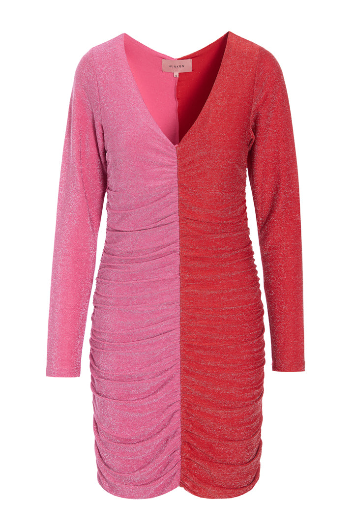 HUNKØN Jasmin Dress Dresses Red/Pink