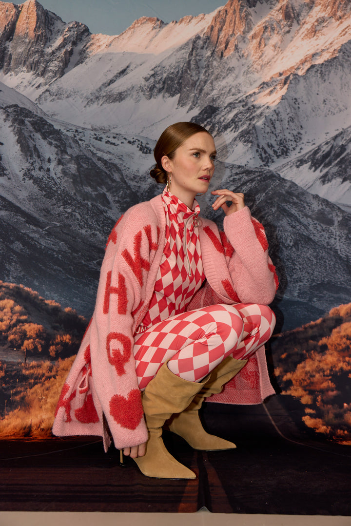 HUNKØN Jenny Knit Cardigan Cardigans Pink