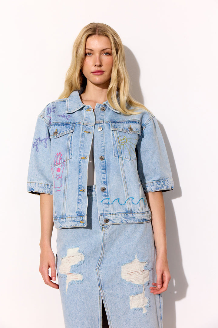HUNKØN Kenna Denim Jacket Jackets Light Denim