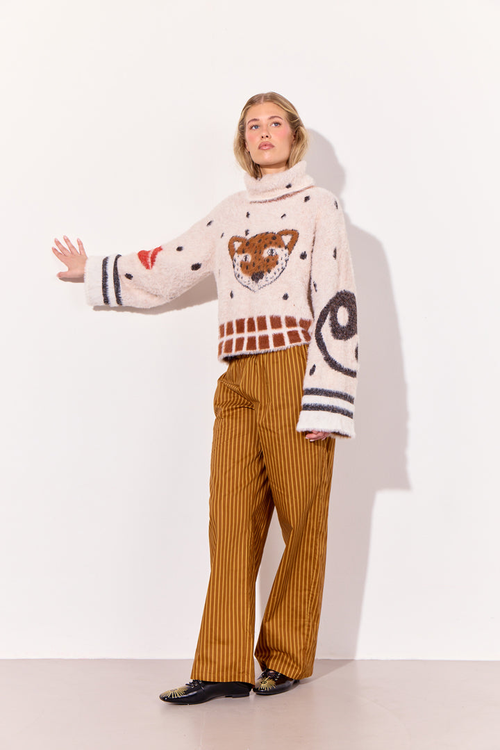 HUNKØN Kitti Knit Blouse Blouses Soft Leo