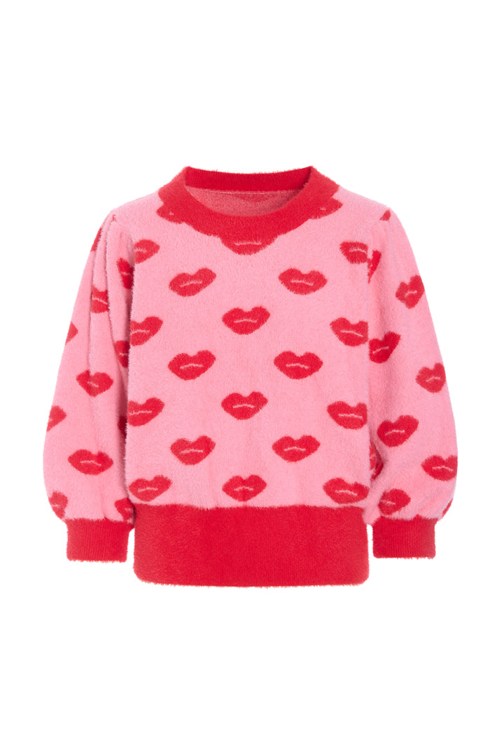 HUNKØN Lilou Blouse Blouses Kiss Me Art Print