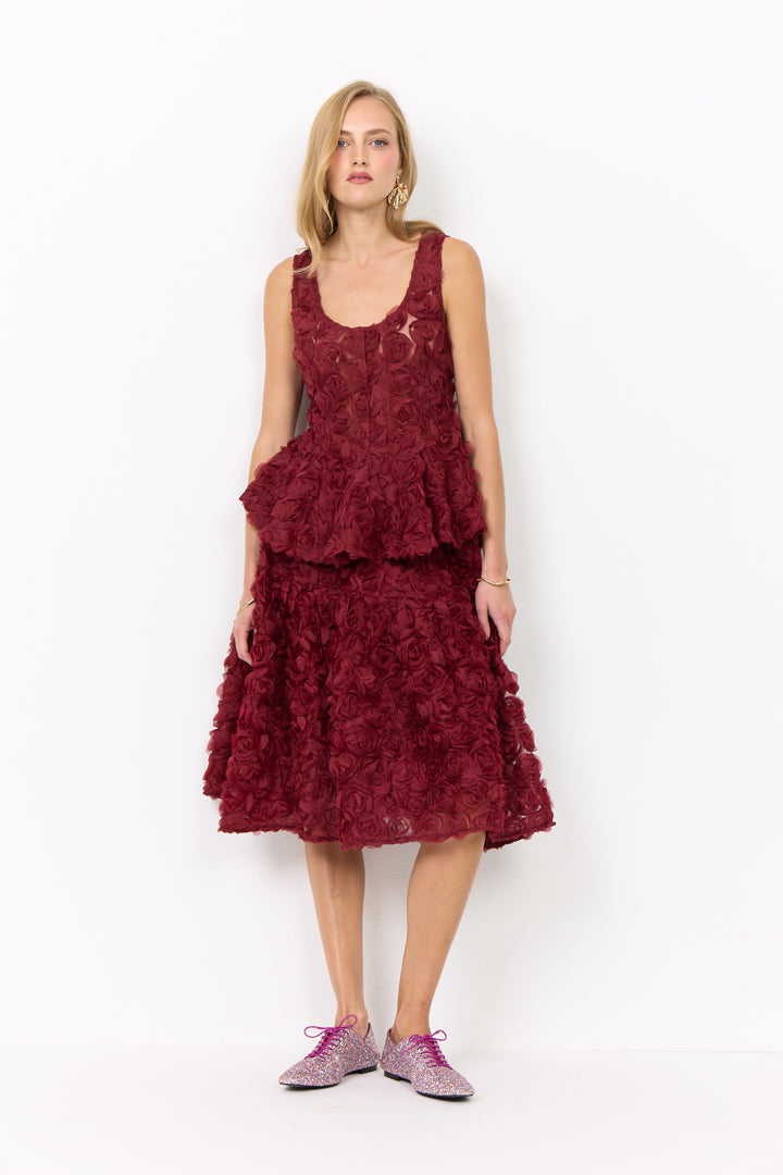 HUNKØN Marianne Top Tops Burgundy