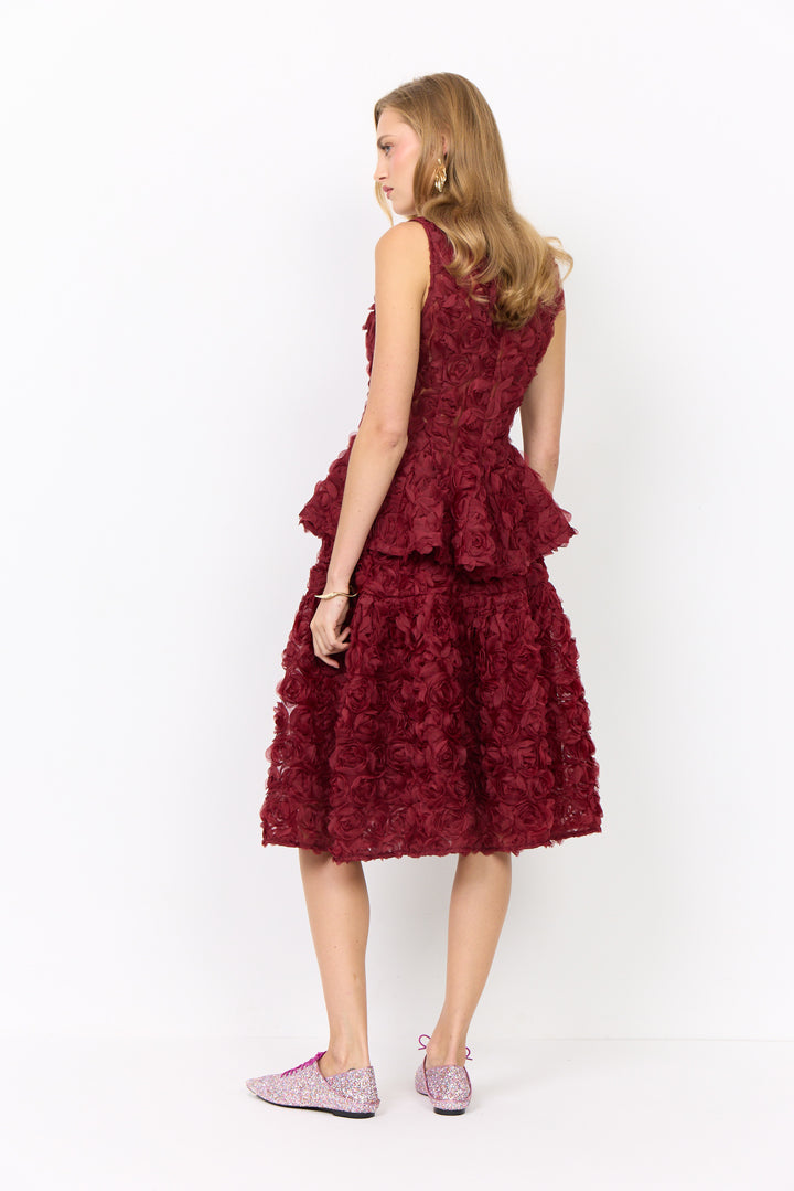HUNKØN Marianne Top Tops Burgundy