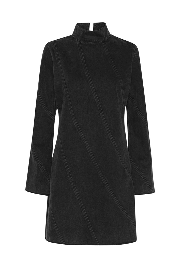 HUNKØN Mette Denim Dress Dresses Black