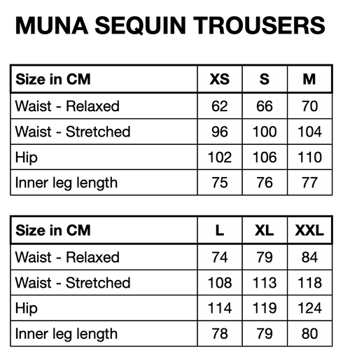 HUNKØN Muna Sequin trousers Trousers Navy Glitter