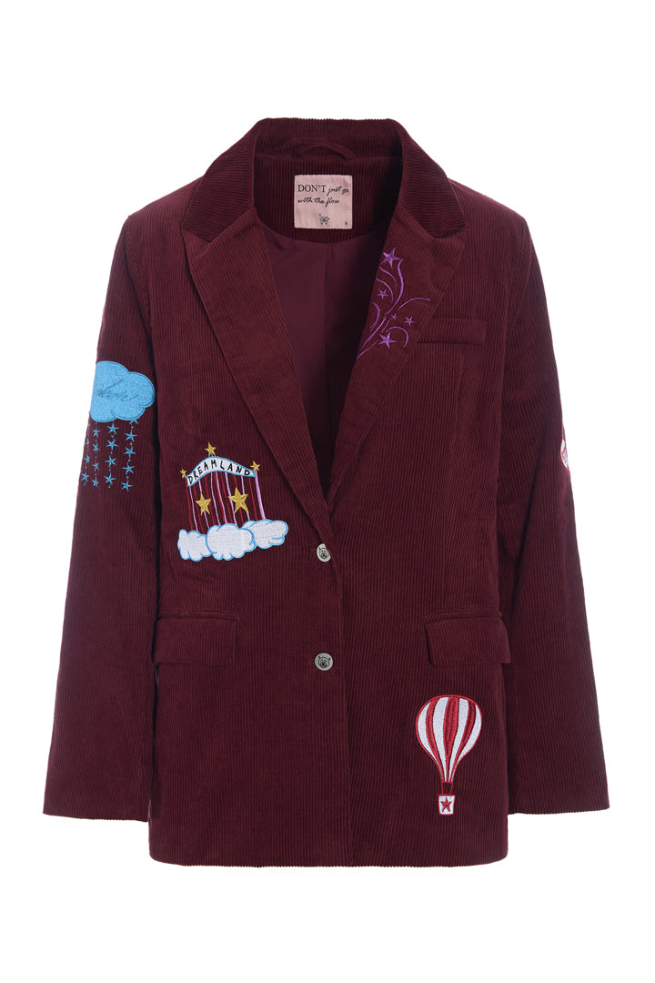 HUNKØN Nadine Blazer Jackets Burgundy