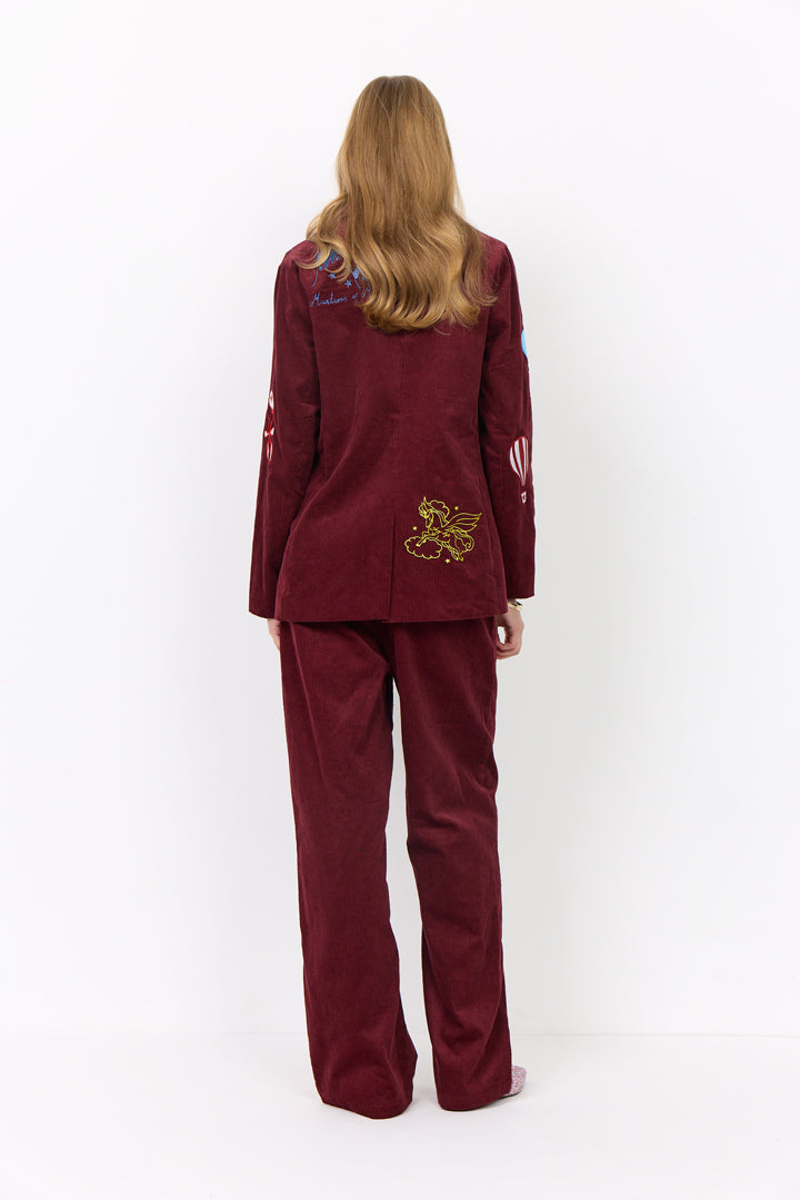 HUNKØN Nadine Trousers Trousers Burgundy