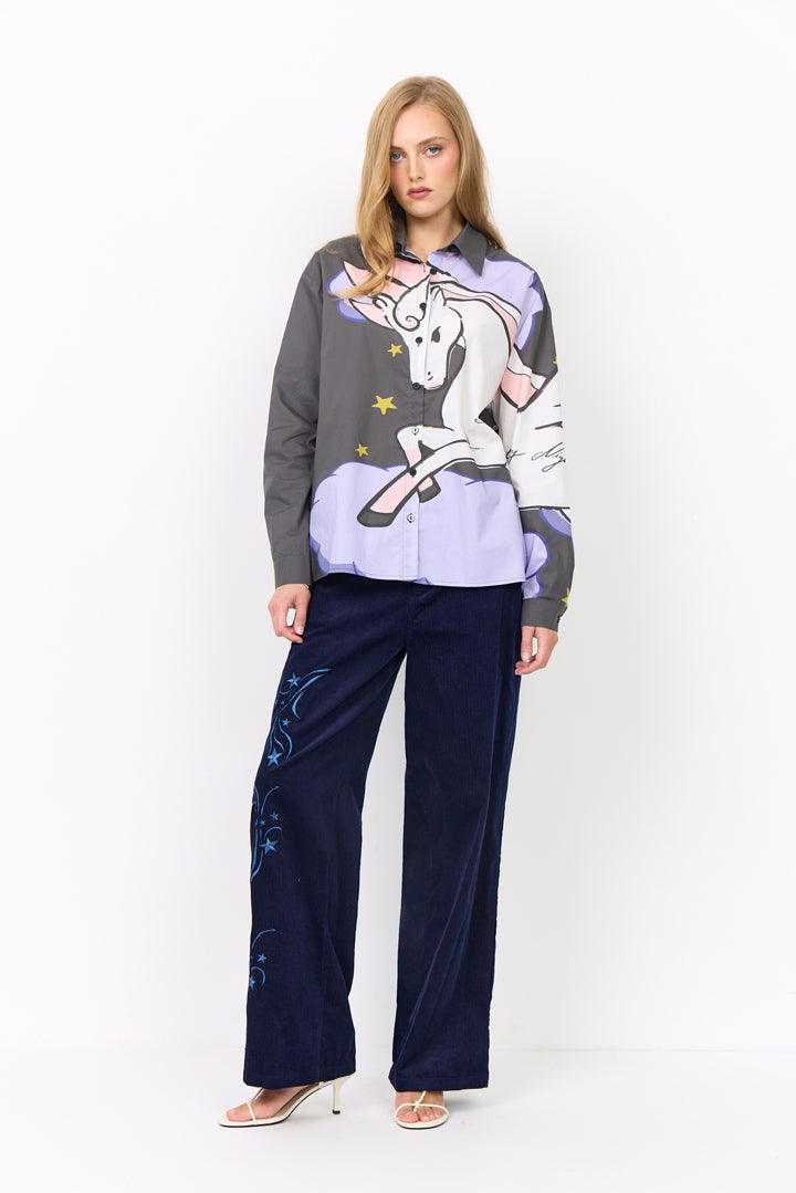 HUNKØN Nadine Trousers Trousers Navy