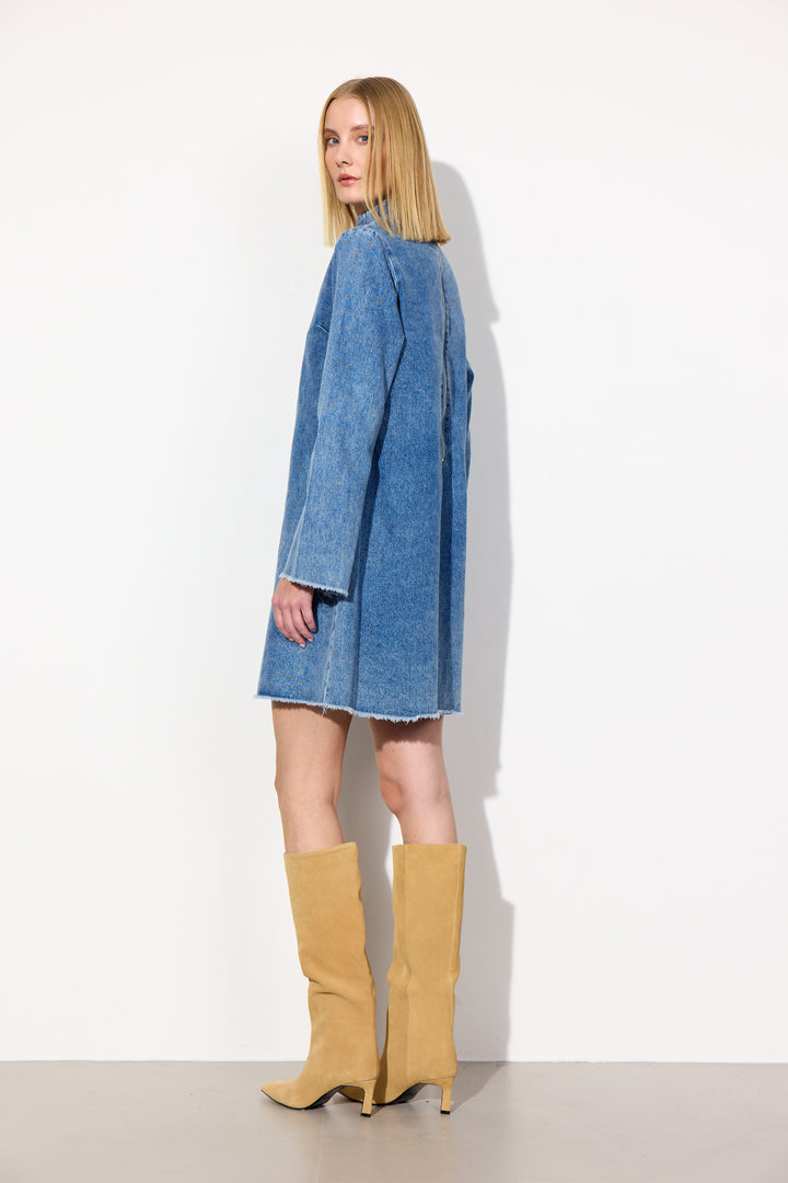 HUNKØN Nala Denim Dress Dresses Stonewash Denim