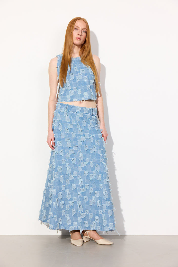 HUNKØN Nico Skirt Skirts Light Denim