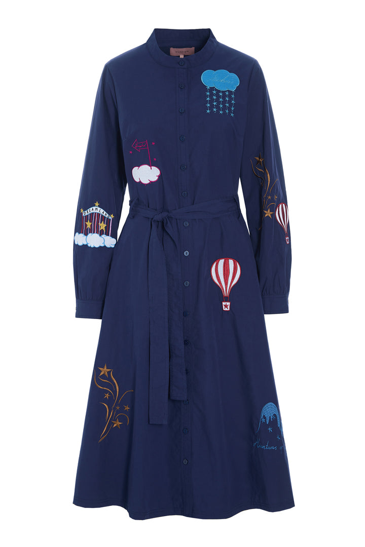 HUNKØN Nicole Dress Dresses Navy