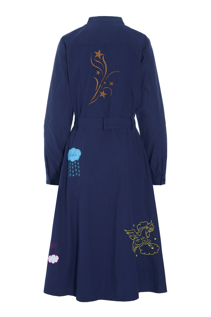 HUNKØN Nicole Dress Dresses Navy