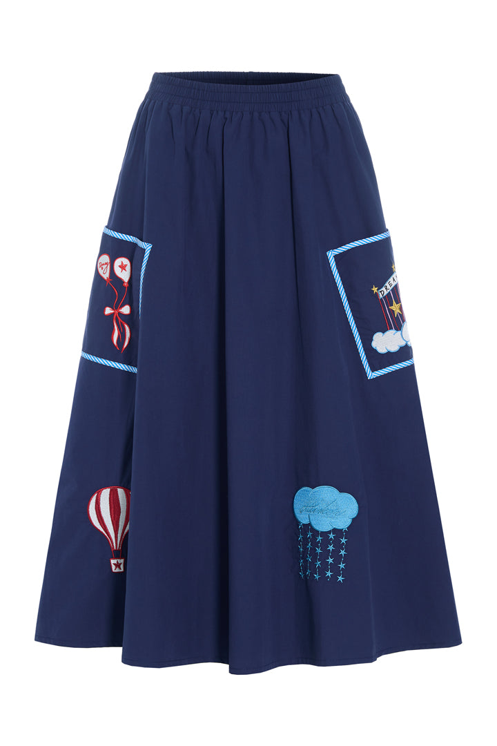 HUNKØN Nicole Skirt Skirts Navy