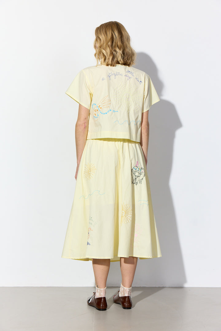 HUNKØN Nima Shirt Shirts Cream Yellow