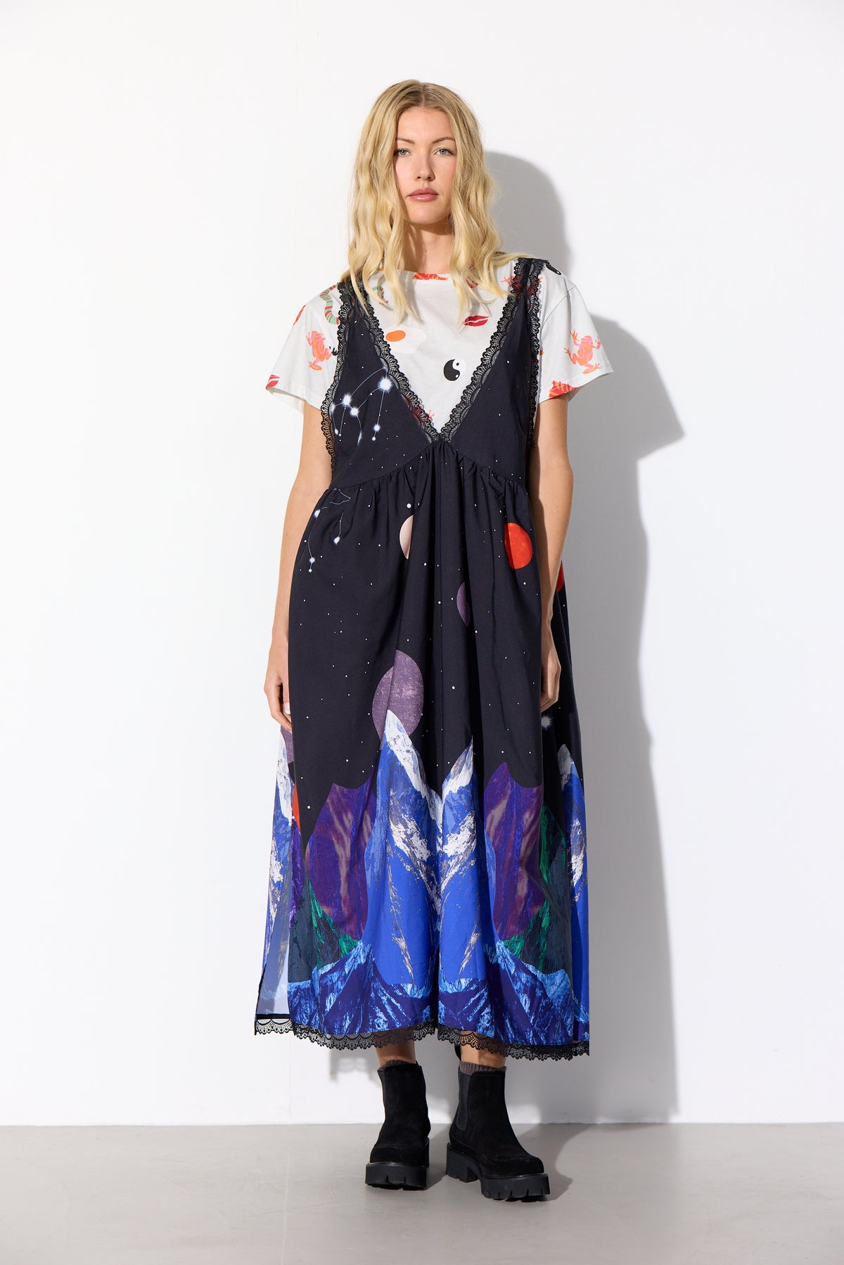 HUNKØN Nora Dress Dresses Outer Space Art Print