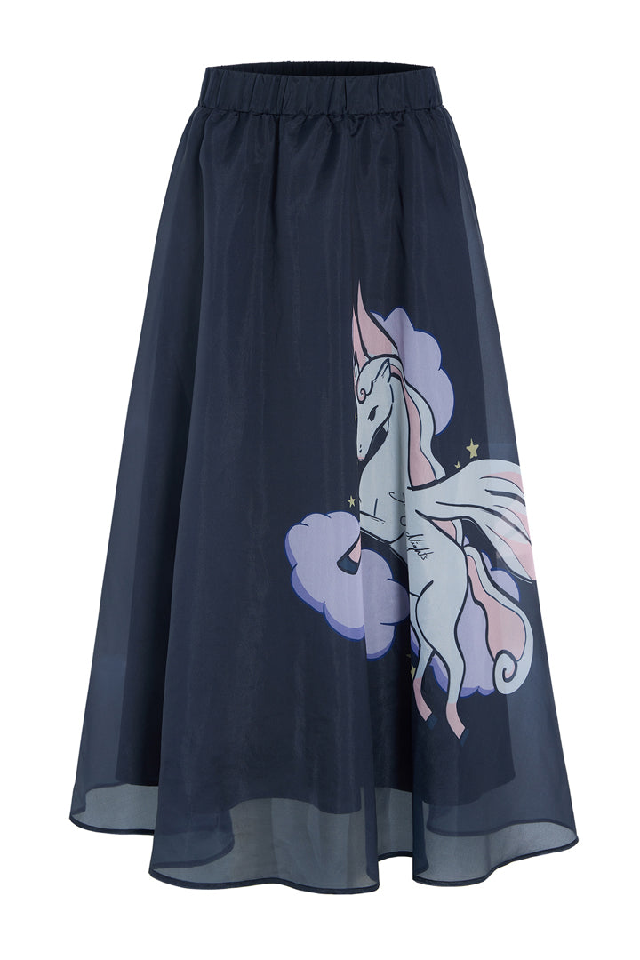 HUNKØN Pallas Long Skirt Skirts Black Pony