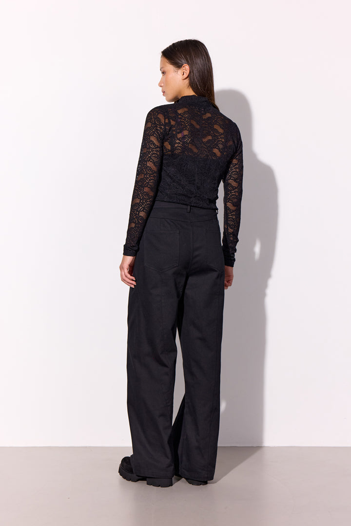 HUNKØN Perry Blouse Blouses Black