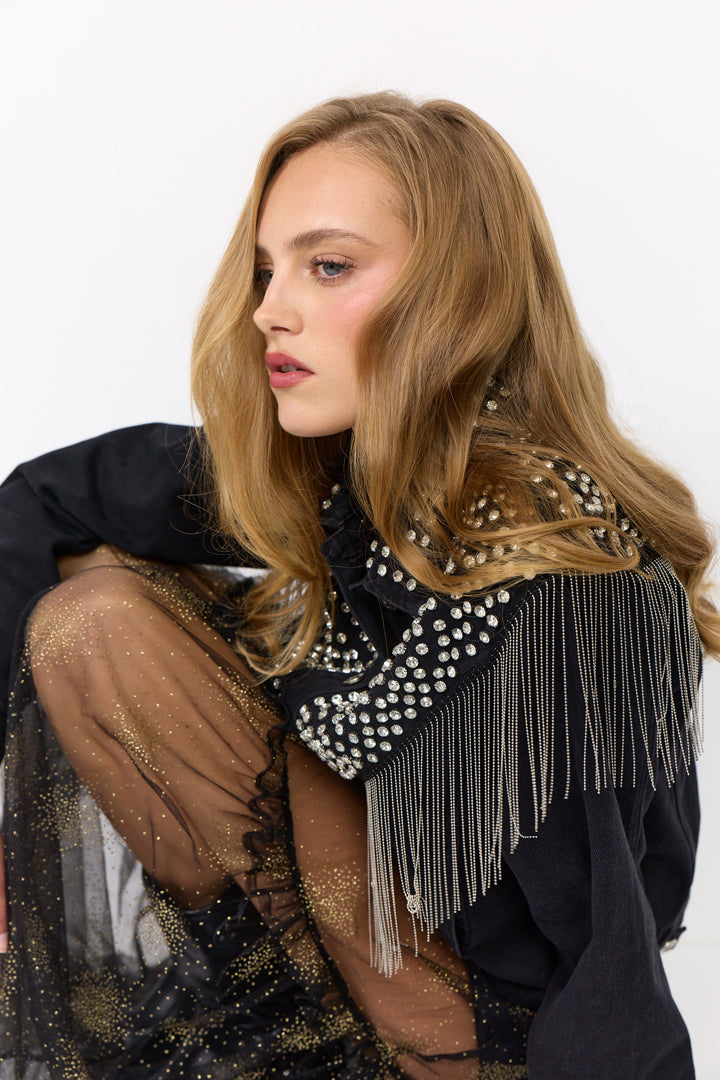 HUNKØN Priya Gem Jacket Jackets Black Denim