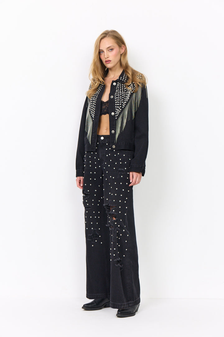 HUNKØN Priya Gem Jacket Jackets Black Denim