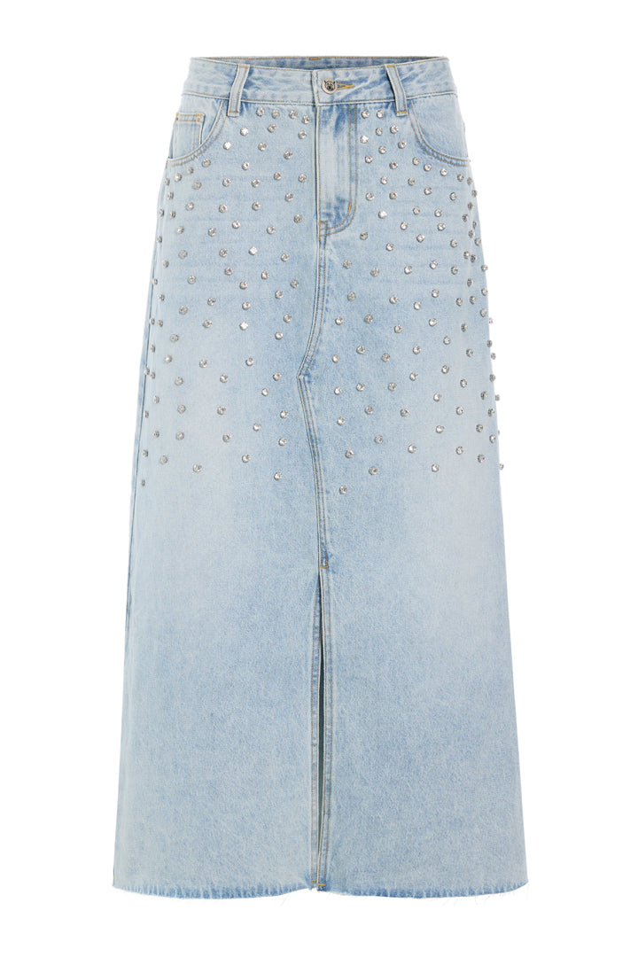 HUNKØN Priya Gem Skirt Skirts Light Denim