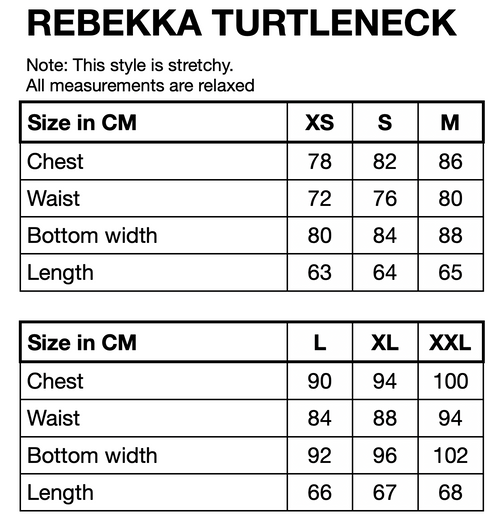 HUNKØN Rebekka Turtleneck Blouses Black
